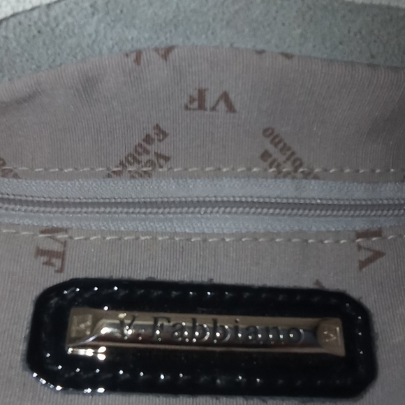 Vintage European Velina Fabbiano white with red flowers on leather - Picture 12 of 12